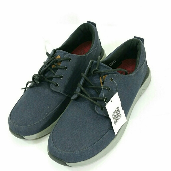 REEF Rover Low Canvas New Blue Sneakers sz 9 NWT - Picture 2 of 8
